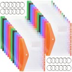 Chenquansarl - pcs pochette plastique a4, 31 x 24. 5 cm pochettes perfores extensibles, pochette perfore ...