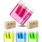 Chenquansarl - pices double taille - crayon et gomme en mtal, taille - crayon avec rcipient, taille ...