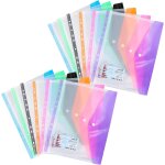 Chenquansarl - pices pochette document plastique a4, enveloppe a4 transparente, perfores extensibles ...