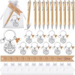Chenquansarl - sets merci cadeaux stylo a bille en bois inspirant porte - cls de motivation avec poche ...