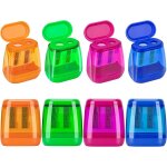 Chenquansarl - taille crayon avec reservoir 8 pices, taille crayon avec couvercle pour crayons epais ...