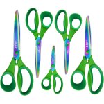 Ciseaux, titane color� plaqu� ensemble de ciseaux polyvalents, lames tranchantes, poign�e confortable, ...