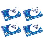 Clairalfa lot de 4 ramettes de 500 feuilles papier perfor 80g a4 210x297 mm certifi fsc blanc