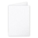 Clairefontaine lot de 10 cartes 210g pli�e 110x155 blanc iris� pqt 25