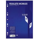 Clairefontaine lot de 10 feuillets mobiles s / film 21x29, 7 100p sys 90g