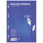 Clairefontaine lot de 10 pqts 50 feuillets mobiles s / film 21x29, 7 100p q. 5x5 80g