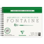 Clairefontaine lot de 2 albums spiral fontaine torchon 12f 300g 18x24