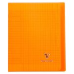 Clairefontaine lot de 3 cahiers protge - cahier koverbook piqu polypro 17x22cm 96p sys orange transparent ...