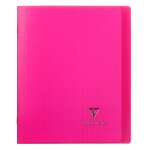 Clairefontaine lot de 3 cahiers protge - cahier koverbook piqu polypro 17x22cm 96p sys rose transparent ...