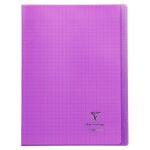 Clairefontaine lot de 3 cahiers prot�ge - cahier koverbook piqu� polypro a4 96p s�y�s violet transparent ...