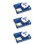 Clairefontaine lot de 3 ramettes papier fsc a4 120g 250 feuilles canari