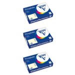 Clairefontaine lot de 3 ramettes papier fsc a4 120g 250 feuilles ivoire
