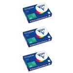 Clairefontaine lot de 3 ramettes papier fsc a4 160g 250 feuilles vert sapin