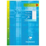 Clairefontaine lot de 5 feuillets mobiles perfors dficients visuels 21x29, 7 100p sys noir 2, 5mm ...