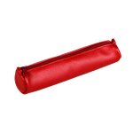 Clairefontaine age bag trousse cuir petite ronde couleur rouge seulement