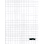 Clairefontaine cahier couverture polypro 90g 24 x 32 cm 96 p petits carreaux 5x5 translucide