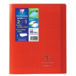 Clairefontaine cahier kover book piqure avec rabats 170 x 220 - 96 pages - 90 g - rouge