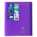 Clairefontaine cahier kover book piqure avec rabats 170 x 220 - 96 pages - 90 g - violet