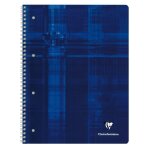 Clairefontaine cahier reliure intgrale 22, 5x29, 7 160p lign + marge a droite (n25) couv. bleue perfo. ...