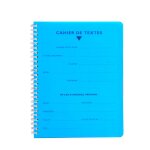 Clairefontaine cahier de textes spirale polypro 17x22 124p s�y�s 70g (assortis)