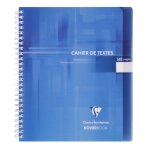 Clairefontaine cahier de textekoverbook spirale polypro 17x22cm 148p sys coloris alatoire