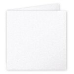 Clairefontaine carte 210g pli�e 135x135 blanc iris� pqt 25