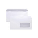 Clairefontaine carton 500 enveloppes auto - adhsives blanches 11x22 fentre 4, 5x10 cm (position 2x2 ...