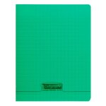 Clairefontaine couv polypro, cahier piqu� vert 17x22cm 96p s�y�s 90g