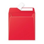 Clairefontaine enveloppe 120g 165x165 groseille pqt de 200