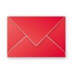 Clairefontaine enveloppe 120g 75x100 rouge groseille pqt 20