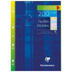 Clairefontaine feuillets mobiles couleur s / etui 21x29, 7 200p (50x4 coul. assorties) s�y�s