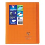 Clairefontaine kover book cahier piqre avec rabats 170x220 96 pages 90g - couverture orange