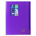 Clairefontaine kover book cahier piqre avec rabats 210x297 96 pages 90g - couverture violet