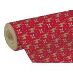 Clairefontaine papier cadeau de nol kraft 70g  rennes  50m x 35cm rouge