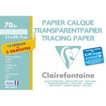 Clairefontaine clairefontaine papier calque, a4, 70 g / m2, pack promo