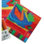 Clairefontaine paquet de 100 feuilles de papier pliages origami 5 couleurs assorties 20x20cm