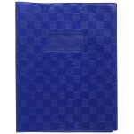 Clairefontaine prot�ge - cahier madras pvc 22 / 100e avec rabat marque page 24x32 bleu