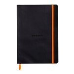 Clairefontaine rhodiarama carnet souple black a5 lign� 160p pap ivoire clf 90g ferm. elast.