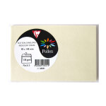 Clairefontaine sachet de 5 enveloppes pollen 90x140, ivoire iris�