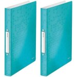 Classeur 2 anneaux ronds 25 mm - menthe mtallis (lot de 2)