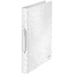 Classeur 4 anneaux, capacit 190 feuilles, wow, dos 25 mm - a4, blanc