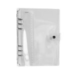Classeur a 6 anneaux en pvc a7 / a6 / a5, couvercle de scrapbook transparent, avec r�gle d'�chelle, bouton ...
