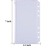 Classeur a 6 trous a5 / a6 avec fermeture eclair et 12 pochettes de reliure - organiseur portable en ...