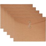 Classeur a4 avec 5 enveloppes a ficelles pour le rangement de documents, mat�riau kraft ecologique, chargement ...