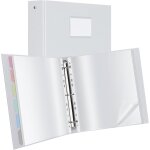 Classeur a4 anneaux avec 100 pochette plastique et 6 feuillets intercalaires colorées, classeur en carton ... Classeur a4 anneaux avec 100 pochette plastique et 6 feuillets intercalaires colorées, classeur en carton ...