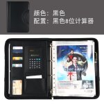 Classeur a4 en cuir pu, portable, padfolio de gestionnaire, grand organiseur de documents de bureau, ...