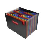 Classeur a4 a pochettes color�es a5, classeur extensible, portable, fournitures de bureau