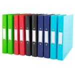 Classeurs - a4 - polypro - 2 anneaux 25mm - dos 35mm - 10 unit�s - couleurs assorties