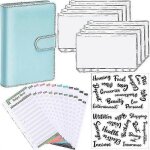 Classeur a6, planificateur de budget, carnet de notes, couvertures, format de dossier, 6 poches perfor�es, ...