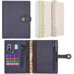 Classeur agenda a5 cuir carnet de notes de voyage, papier lign rechargeable avec stylo pour organisateur ...